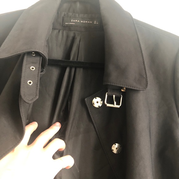 Zara navy trench coat - Picture 4 of 5